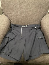MENS NAUTICA SWIMMING TRUNKS SHORTS NAVY BLUE SZ XL DRAWSTRING