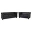 vidaxl chesterfield sofa set 2-seater and 3-seater black faux leather couches