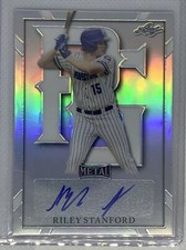 2021 LEAF PERFECT GAME METAL SILVER REFRACTOR RILEY STANFORD AUTO