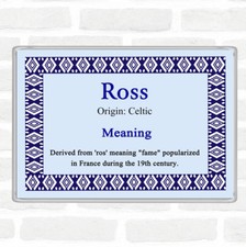 Ross Name Bedeutung Jumbo K&uuml;hlschrankmagnet blau
