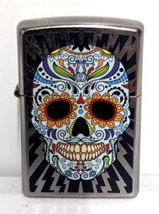 Sugar Skull Day of the Dead Halloween Zippo Lighter Refillable Flip Top