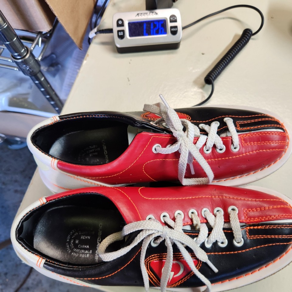 Qubica AMF Bowling Shoes Adult Mens 8 Womens 9.5 Black Red White