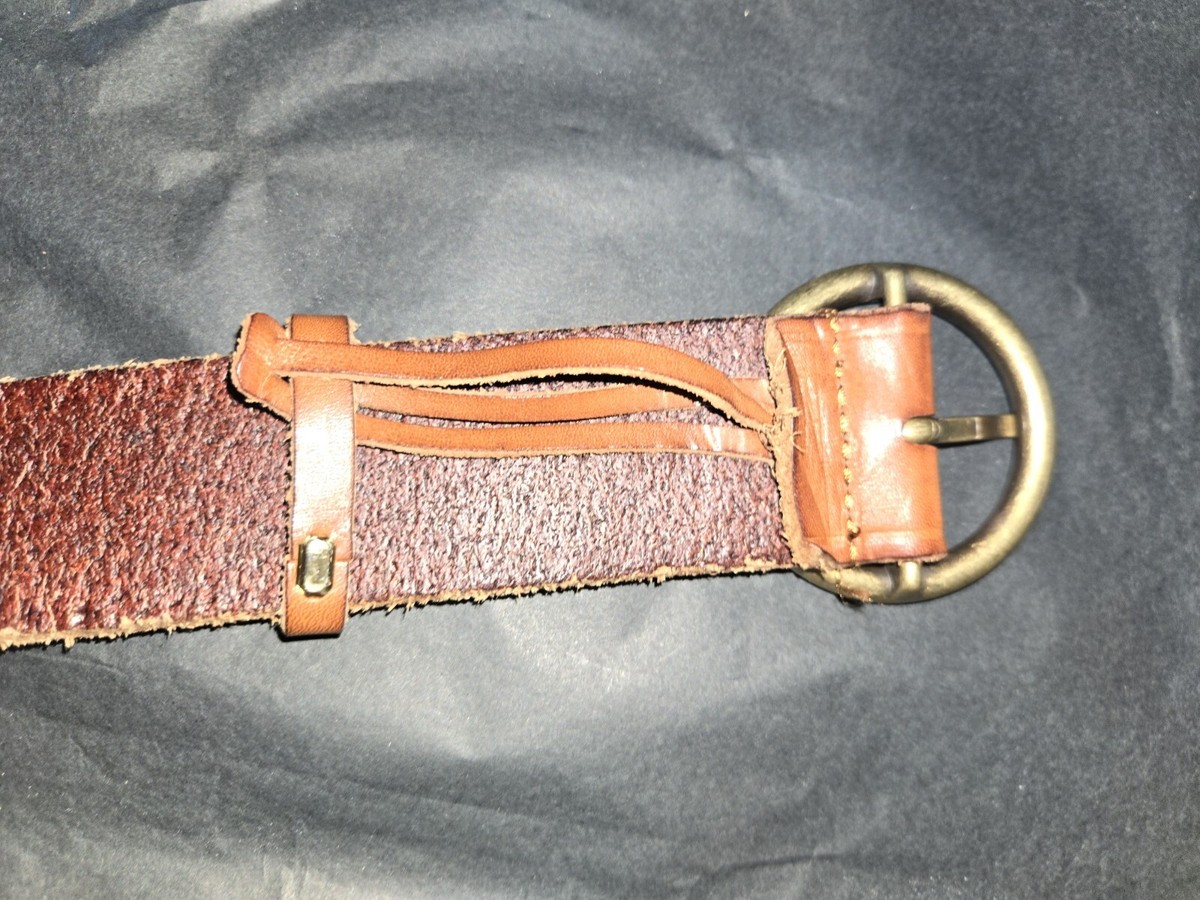 J Jill Brown Belt Women\'s Dark Brown Genuine Leather Metal Buckle Size XL Leather Belt Jjill J Jill Brown Bohemian Tie | Mercari main image 4