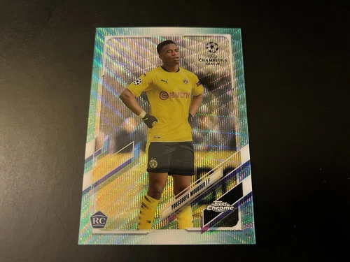 2020-21 Topps Chrome UCL Aqua Refractor #55 Youssoufa Moukoko /199 Rookie RC BVB