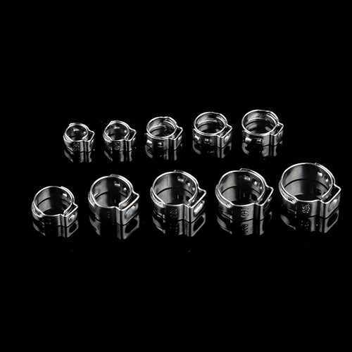 100pcs Hose Clamp Assorted Stainless Steel Ear Cinch Rings Crimp Pinch Set - Picture 14 of 19