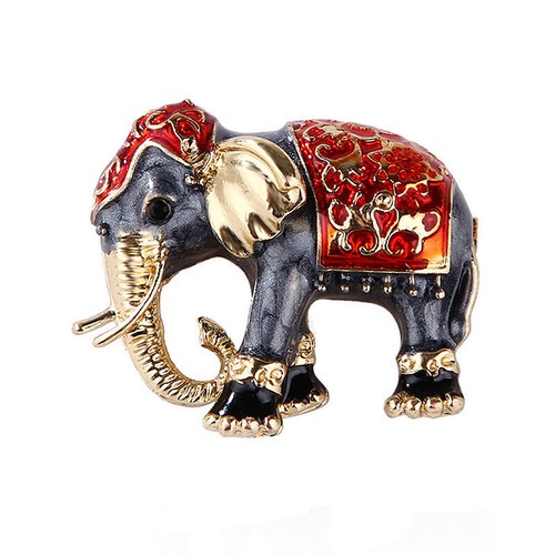 Vintage Rhinestone Elephant Animal Shape Brooch Pin Enamel Party Jewelry Gift FY - Picture 6 of 16