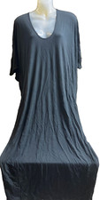 BAREFOOT DREAMS LUXE MILK JERSEY CAFTAN - NEW 1 SIZE FITS MOST PEWTER