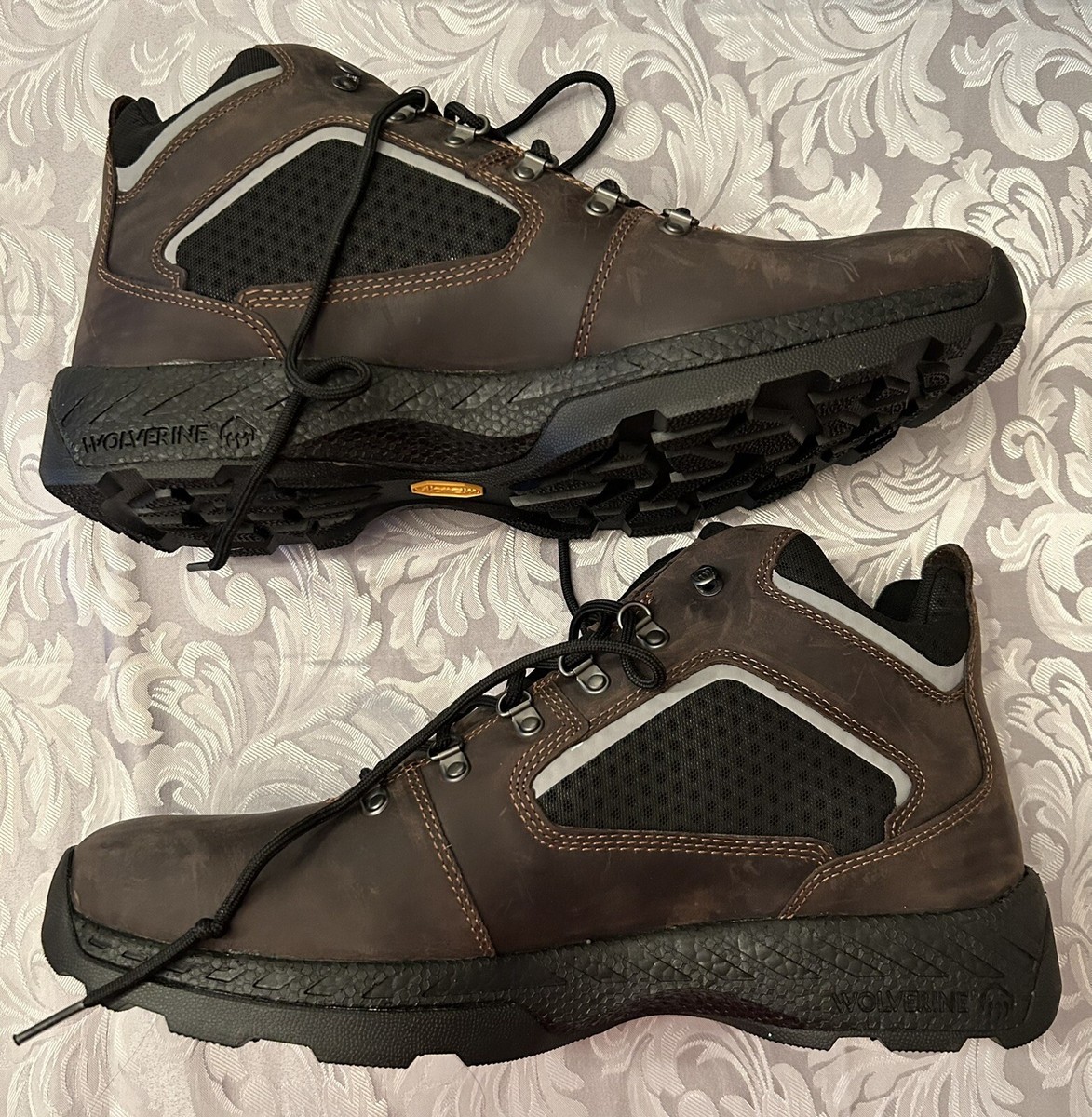 Wolverine Conquer Ultraspring Men\'s Size 8 Brown Mid Waterproof Hiking Boots Wolverine Conquer Ultraspring Waterproof Mid W880244 Mens  main image 2