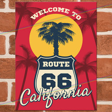 ROUTE 66 (CALIFORNIA) Metal Signs Man Cave Bar Garage Shed Pub Car Tin Sign UK