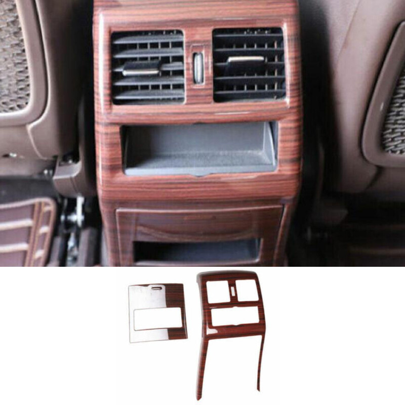 Brown Wood Grain Rear AC Air Outlet Vent Cover Trim 2pc For Benz ML GL 2012-2016