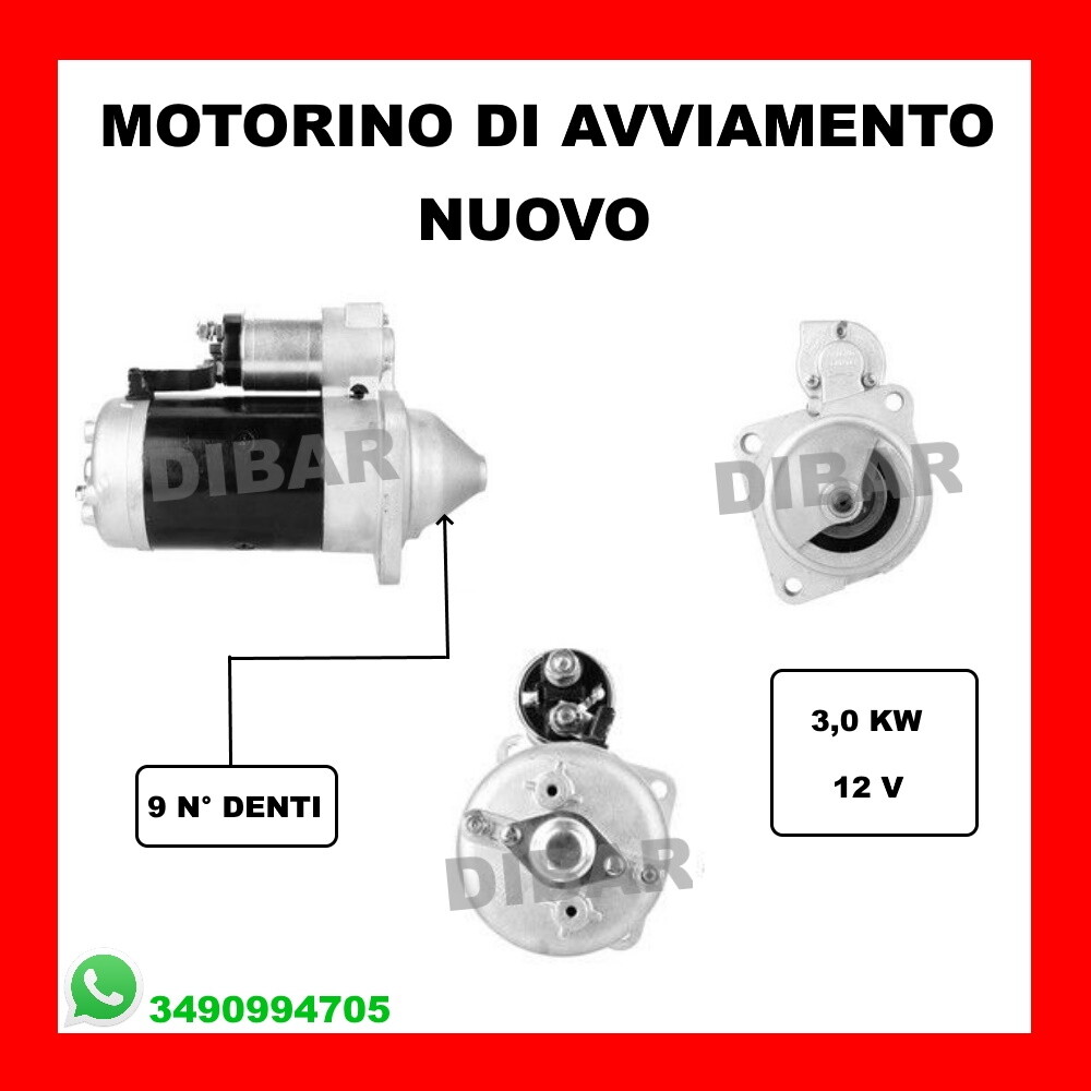 MOTORINO AVVIAMENTO EM959NP 8EA 737 869-001 MTD169 DRS3758 003-D169 - Foto 3