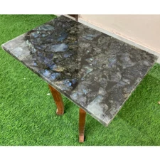 Labradorite Stone Coffee Table, Hallway Center Stone Table Furniture Decor