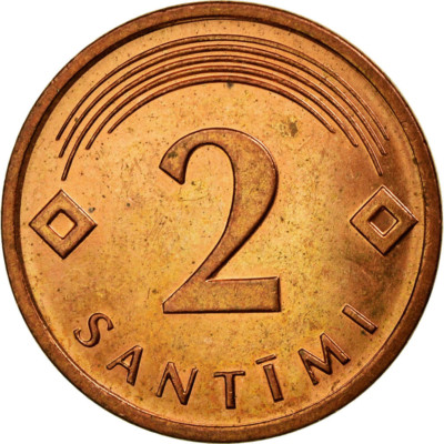 コレクション LATVIA LAST NATIONAL CIRCULATION COIN Latvian Coin Latvia 2 Santimi | 1992 - 2009 | eBay
