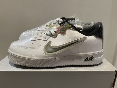 Nike Air Force 1 React LV8 White Iridescent CN9838-100 NEW Size 9.5