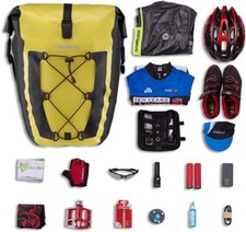 ROCKBROS Bike Panniers Waterproof Rear Rack Bag Max 27L for Cycling Traveling