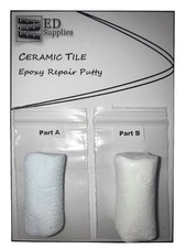 38G Light Grey Ceramic Tile Epoxy Repair Putty. For Chips, Cracks & Defects.