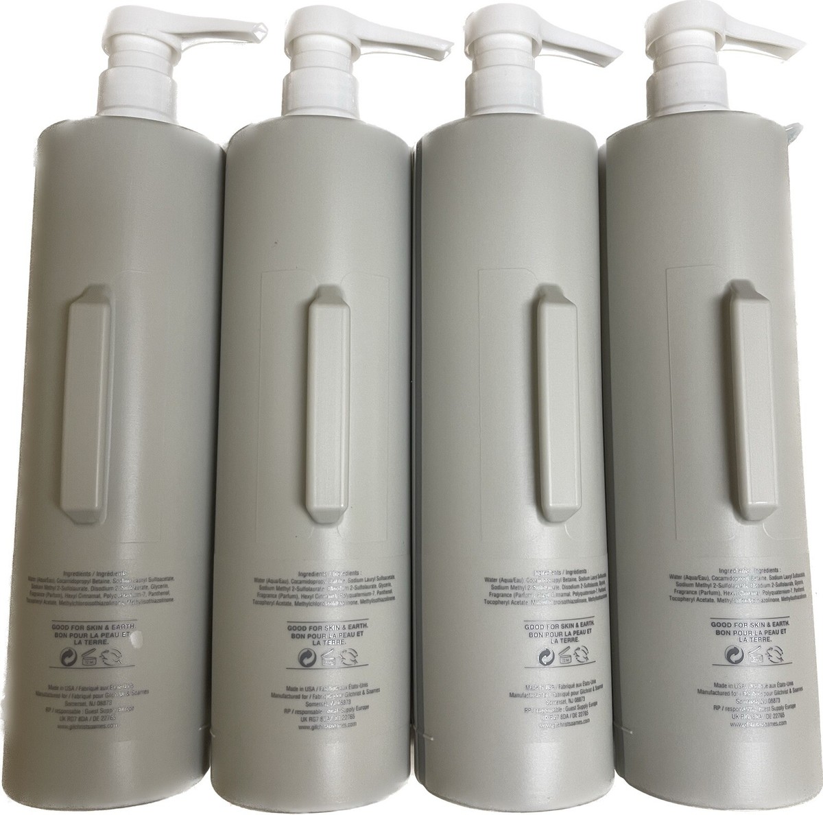 Gilchrist & Soames Zero% Shower Gel 15oz – Set of 4 – Naturally