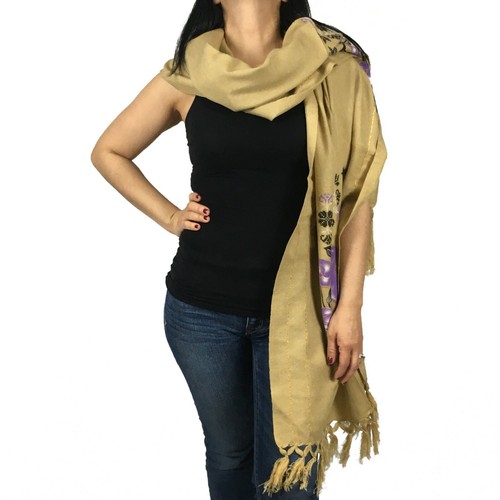 Mexican Rebozo Floral Birds Shawl Rug Blanket Pareo Wrap Sweater - Picture 26 of 27