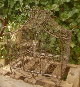 Détails Sur Plus Grand Cage Décorative à Oiseaux De Plante Style Rustique Antique Décoration