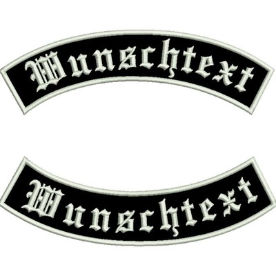RÜCKENPATCH AUFNÄHER SET (oben & unten) Bogen Rocker Biker Kutte MC 30cm