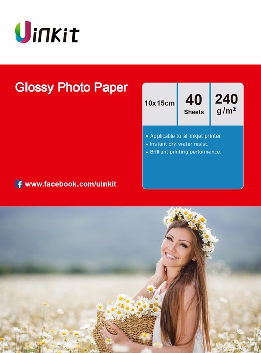 4x6 Glossy Inkjet Paper 240Gsm 6x4 Photo Paper A6 102x152mm  - 160 Sheets Uinkit