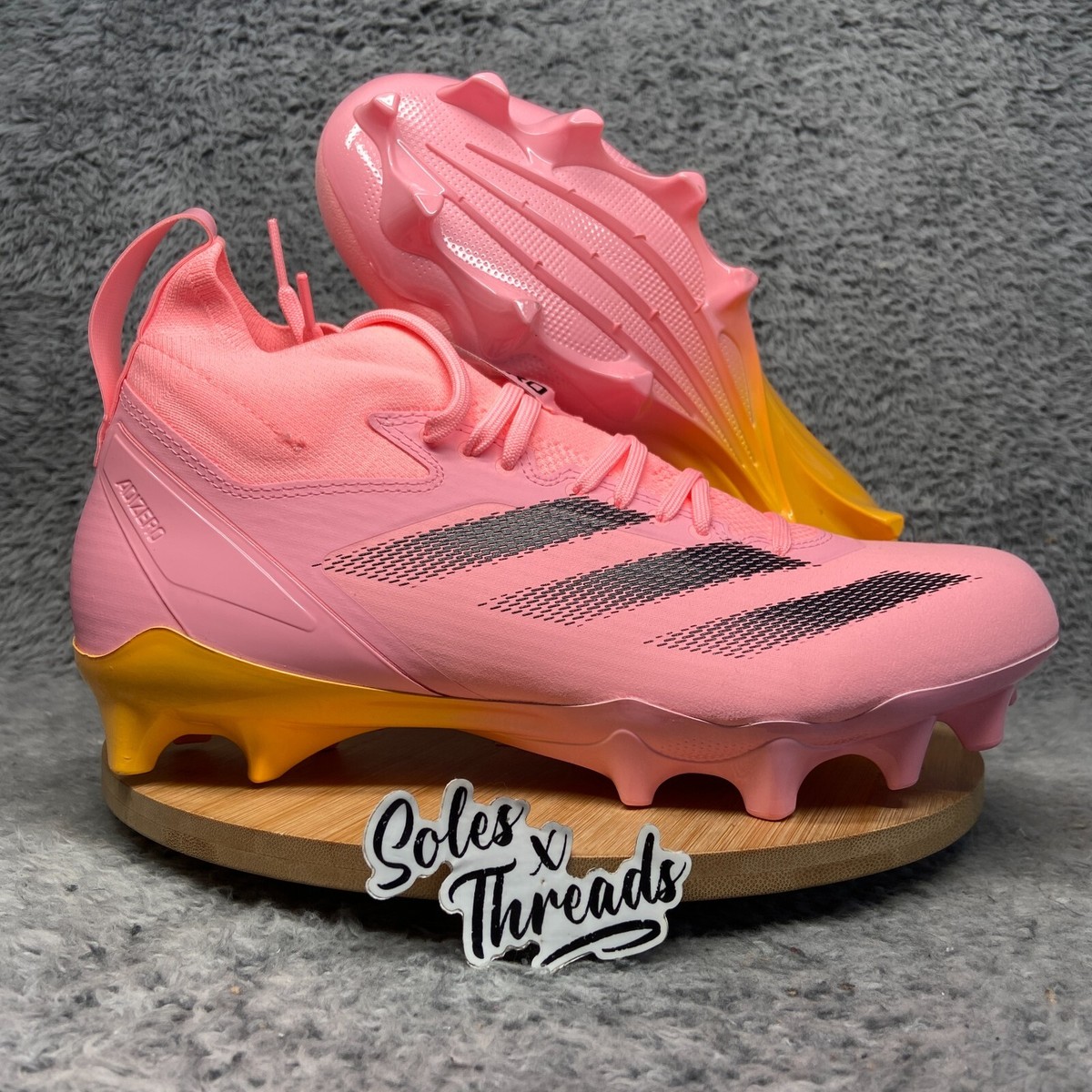 Adidas Adizero Electric + Football Cleats Size 11 Men Pink Orange
