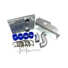 Cxracing Aluminum Intercooler Piping Shroud Kit For Rx7 Rx-7 Fdtwin Turbo Blue