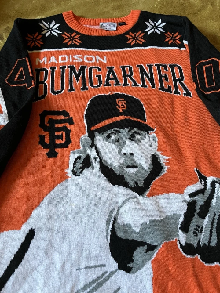 Suéter Feo Madison Bumgarner Gigantes de San Francisco Talla L Foto 2 de 4