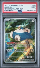 Snorlax 051 Sv: Scarlet & Violet Promo Cards Holo PSA 9 RC55