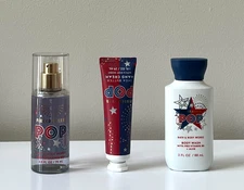 Bath & Body Works FIRECRACKER POP Travel Set Hand Cream Mist Shower Gel 3pc
