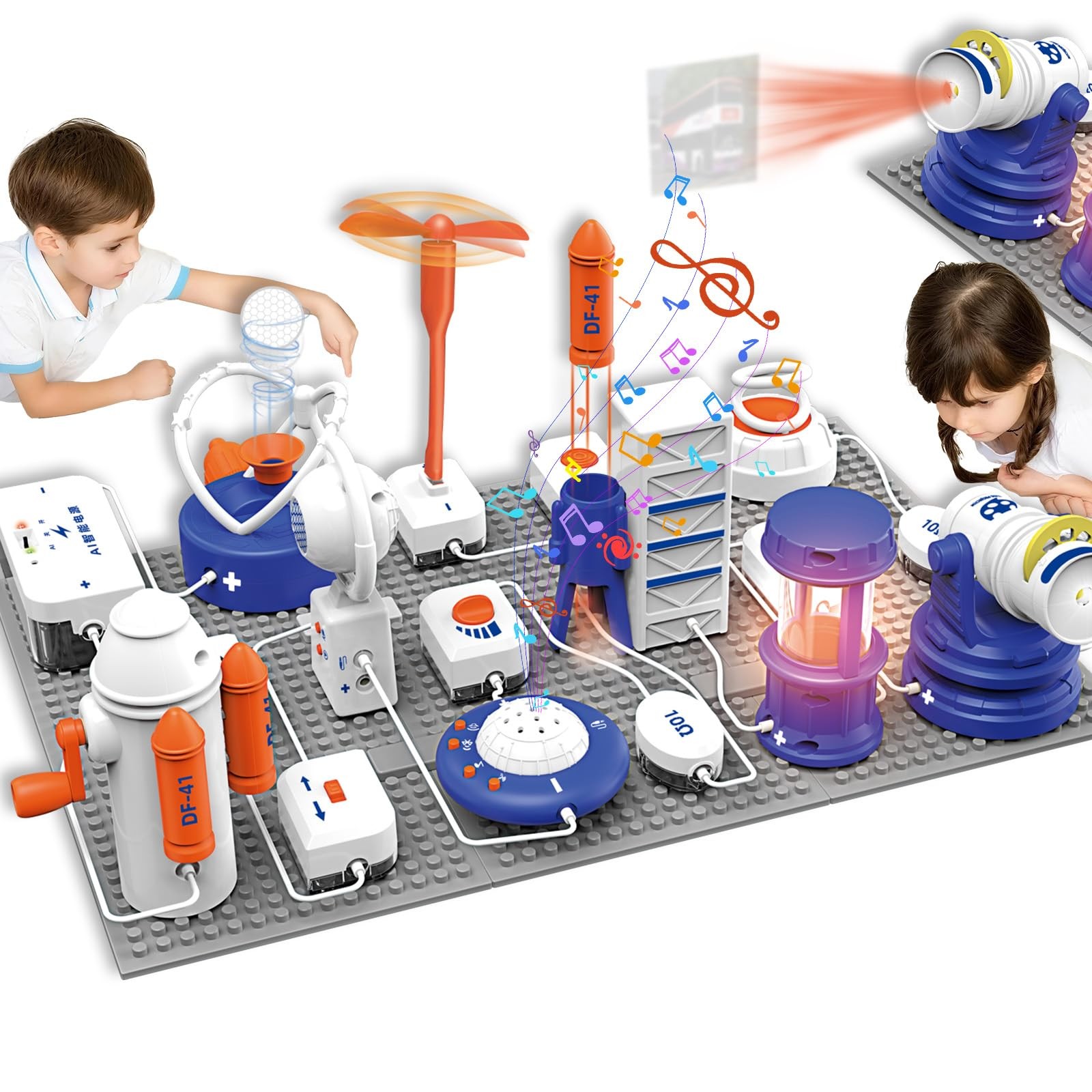 Science STEM Kits for Kids, Electronics Exploration Kit, 66 Pcs DIY Circuit P...-image