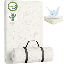 Bamboo Pack and Play Mattress Pad Breathable 38x26 Waterproof Baby Mattress f...