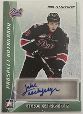 🔥2016-17 ITG Heroes and Prospects EMERALD SSP AUTO Jake Leschyshyn #d/15🔥