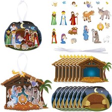 16 Sheet Nativity Sticker Set for Kids - Perfect for Christmas DIY Decorations
