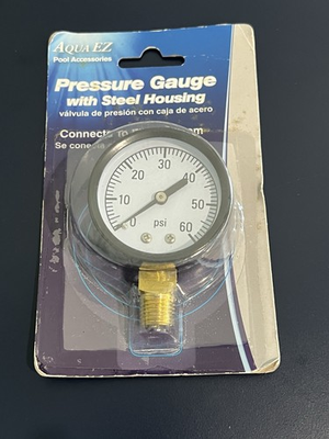 #ad Aqua EZ Pool Filter Pressure Gauge PG550 – Steel Housing – New in Package $12.50