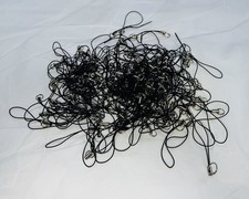 100 x New BLACK Mobile Phone Cord Bag Charm Straps With Jump Ring