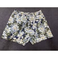 Vintage Niki-Lee California Denim Floral Daisy High Waisted Shorts Size 11