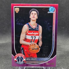 Will Riley 2025-26 Bowman Basketball Chrome Fuchsia /199 Rookie Wizards #BCV-21