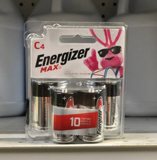 Energizer Max C Batteries 4-pack, C-cell Alkaline batteries