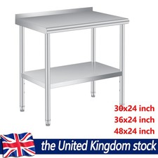 Stainless Steel Kitchen Work Bench Commercial Catering Table Food Prep Worktop