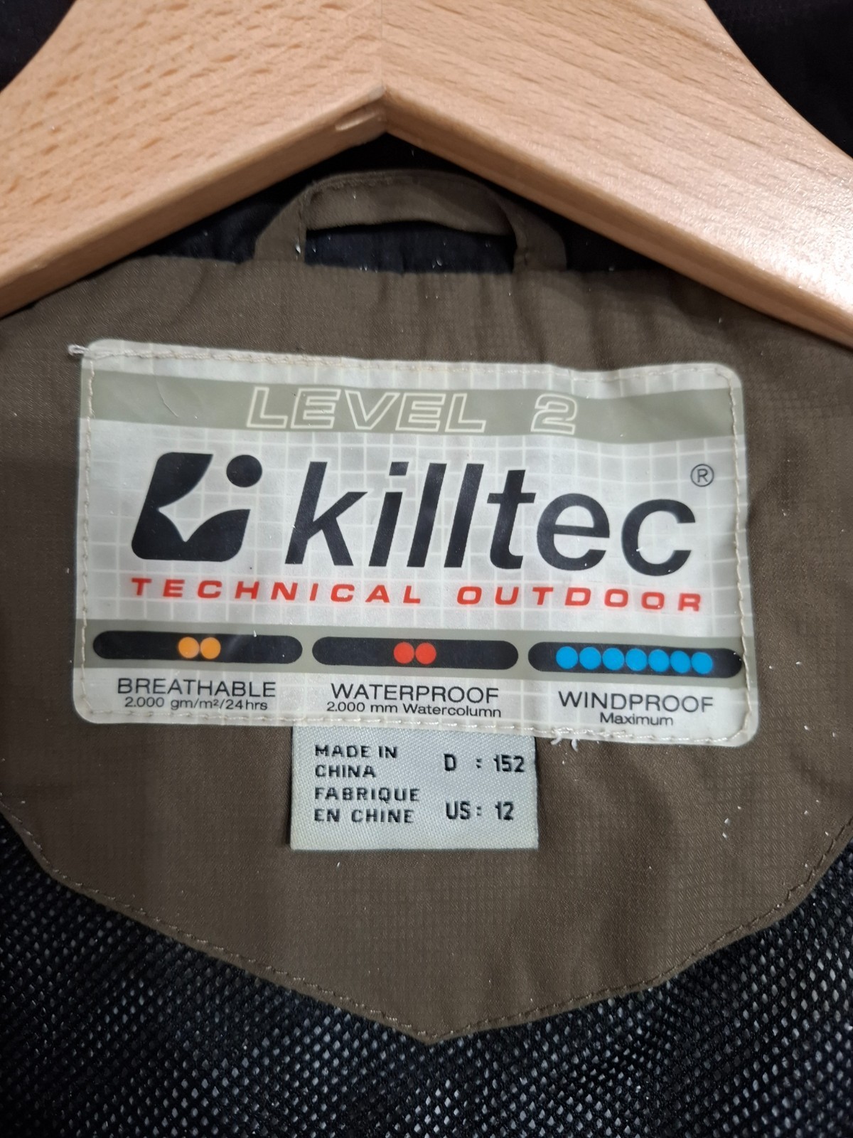 killtec level 2 waterproof breathable rain coat U… - image 4
