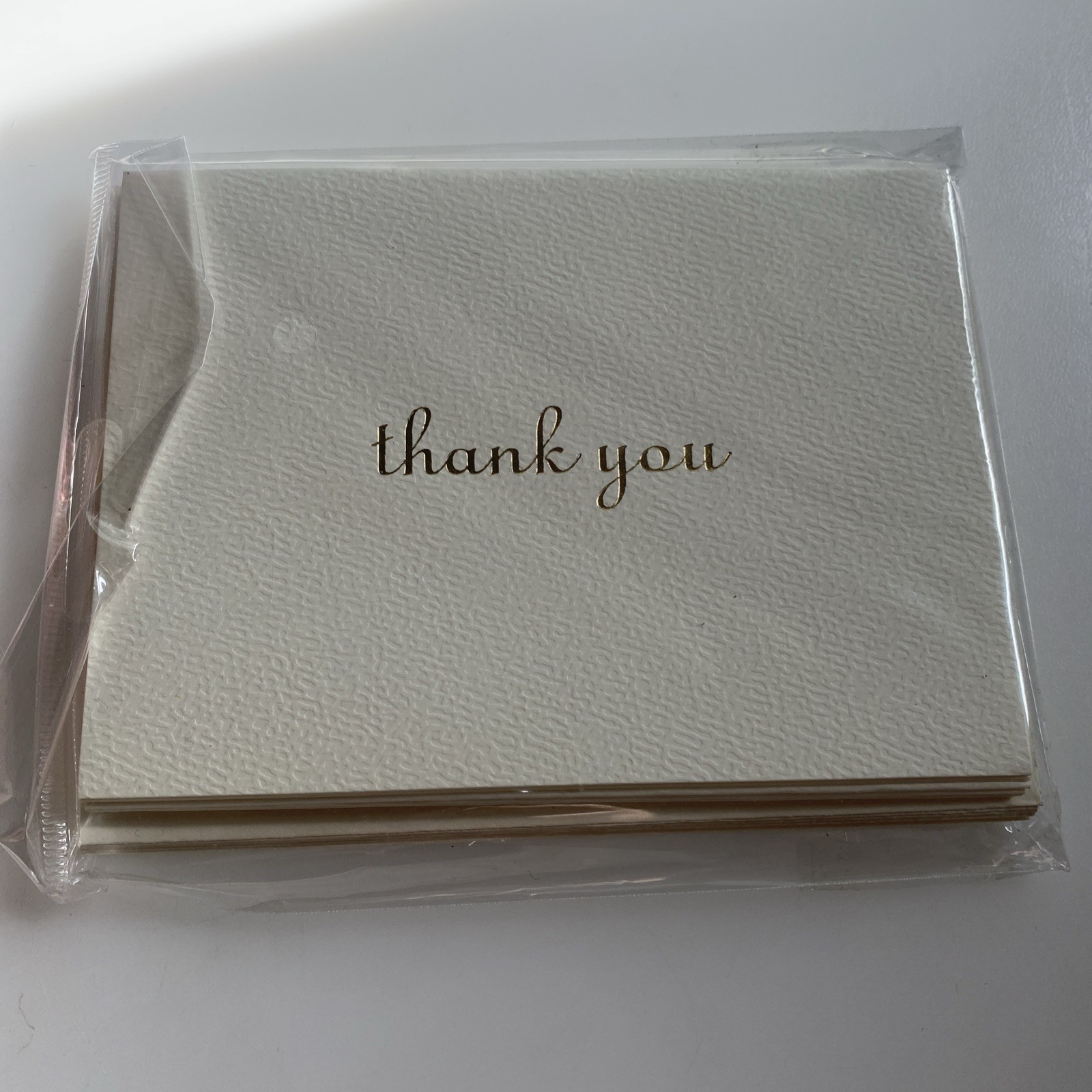 Blank Thank You Note Cards and Envelopes Plain Gold Writing  2 Pack zadu thumbnail 3