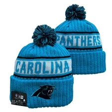 New Era NFL FOOTBALL Carolina Panthers Sideline Official Sports Knit Hat beanie