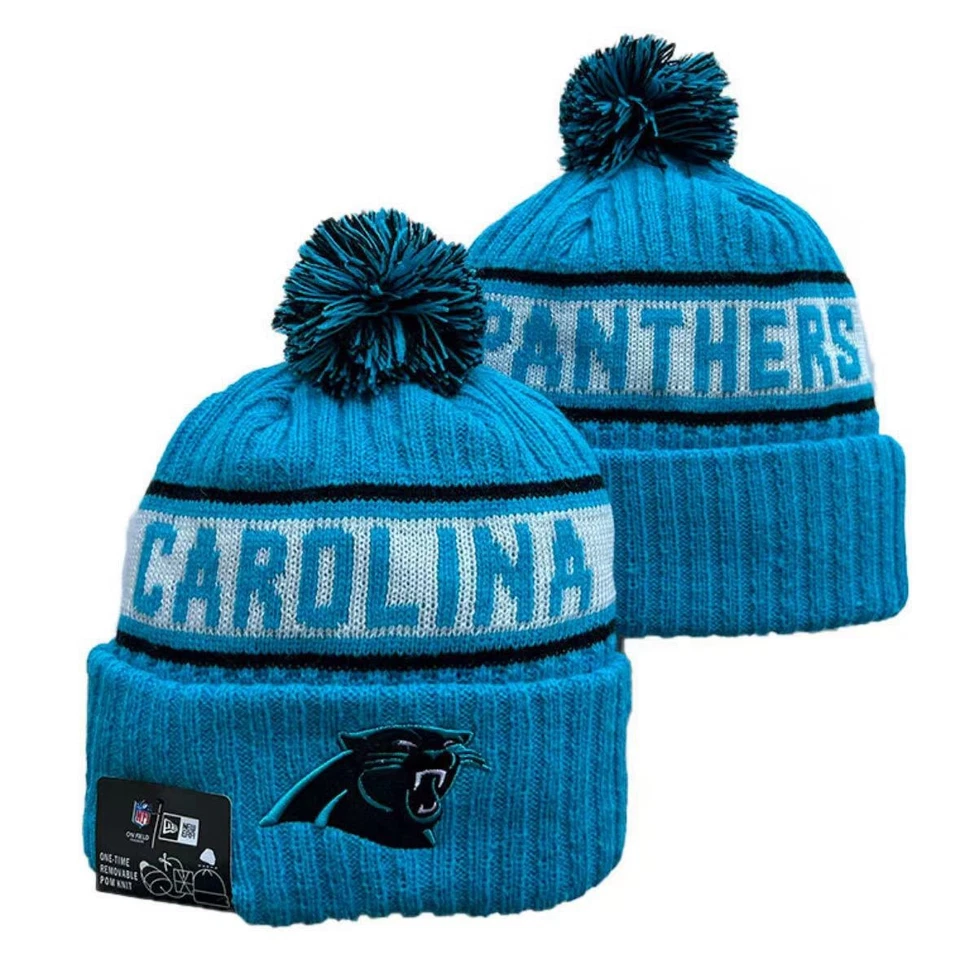 New Era NFL FOOTBALL Carolina Panthers Sideline Official Sports Knit Hat beanie