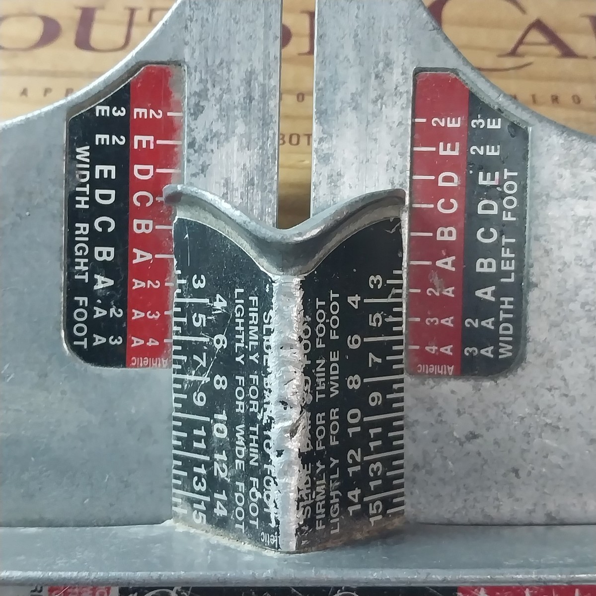 Brannock Device Athletic Combination Shoe Metal Measurement Mens