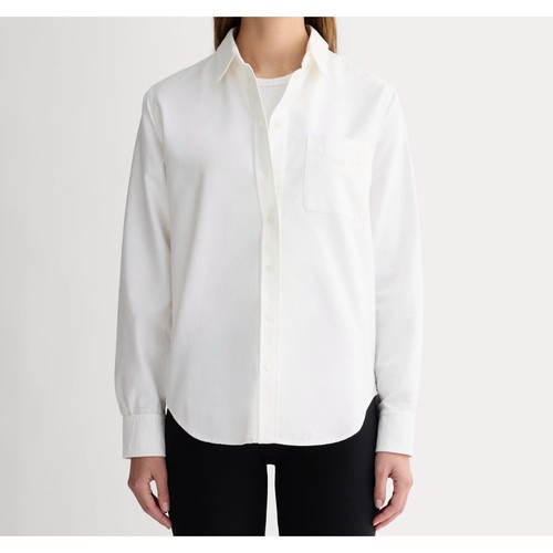 Everlane Womens Size 2 New Organic Cotton White Oxford Classic Button Down Top