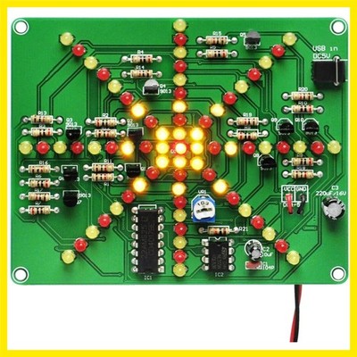 Electronic LED Flashing Lights Soldering Practice Board PCB DIY Kit EK1874