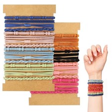 32Pcs Boho Bracelet Hair Ties, No Damage Elastic Bracelets, Brownsoft Hair Ti...