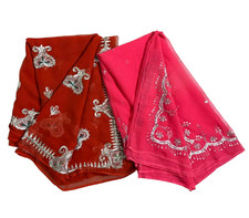 Indian Lot of 2 Dress Embroidered Recycled Fa...