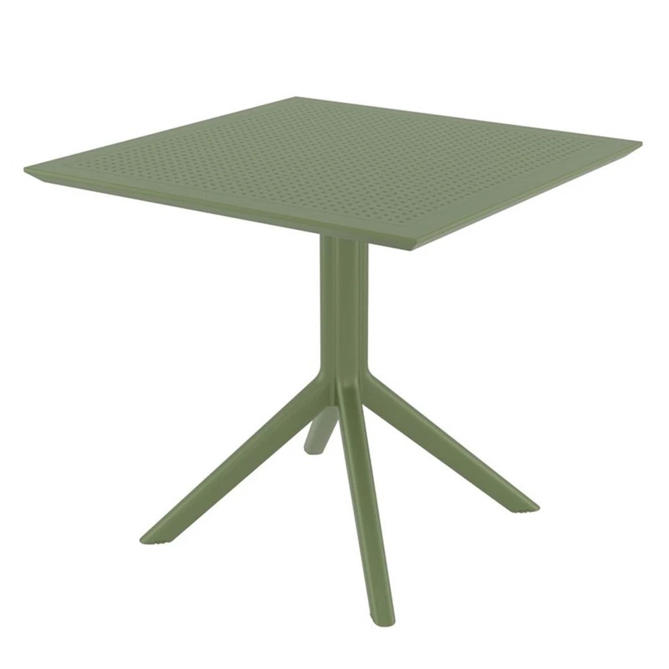 Compamia Victor Patio Dining Set with 4 Chairs in Olive Green - Image 4 of 4